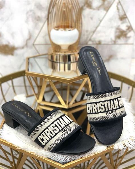 dior heeled sandals|christian dior slippers women.